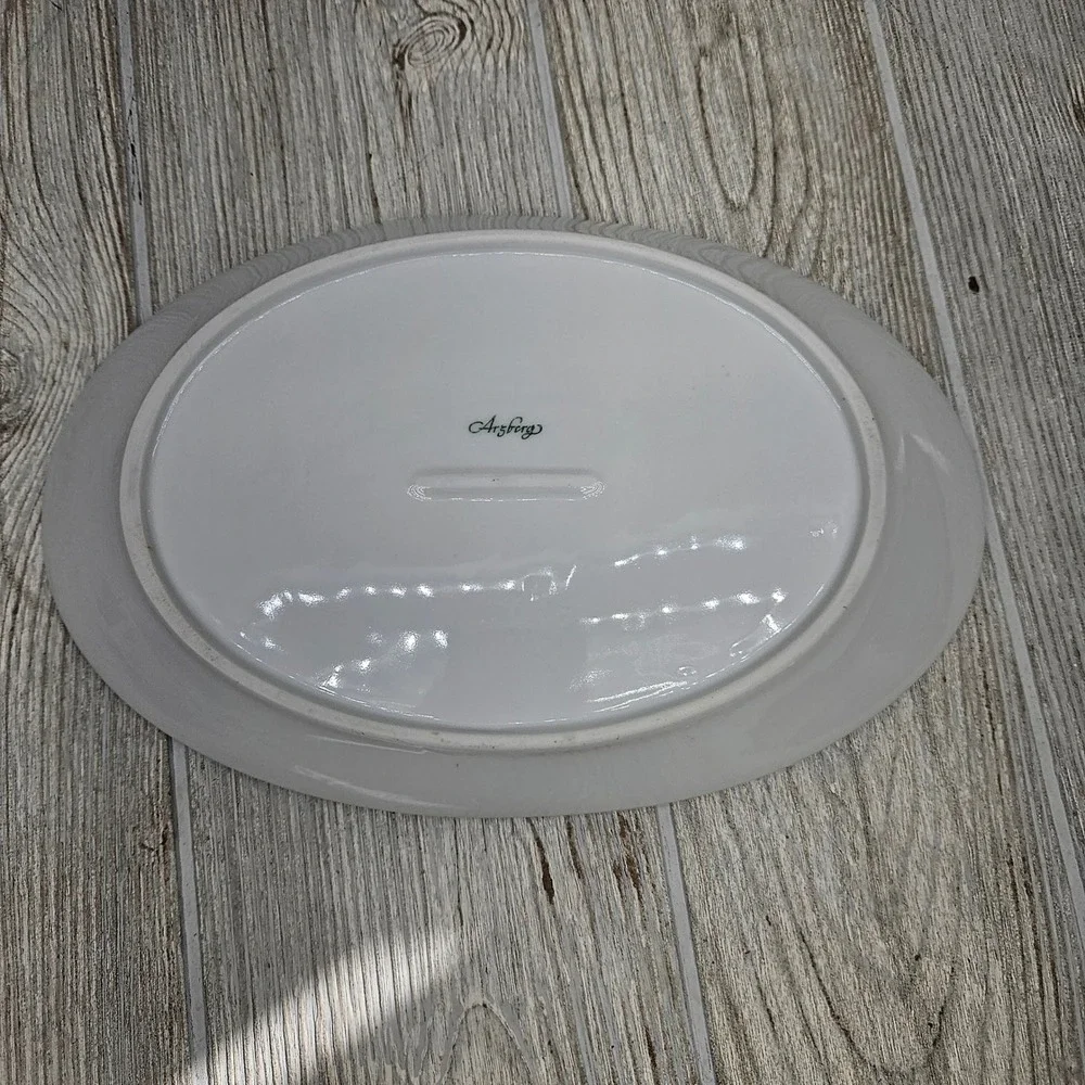 Arzberg White Porcelain Oval Serving Platter‎ 10.5 Inch Germany Minimalist MCM